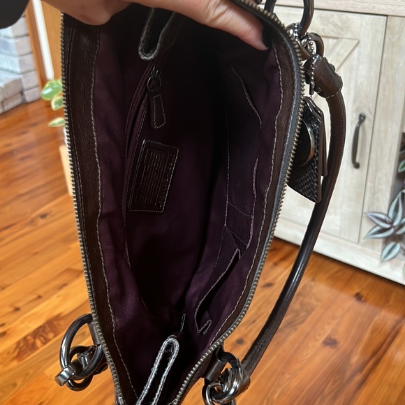 Coach Embossed Python Kristin Satchel #18307 - Picture 6 of 7